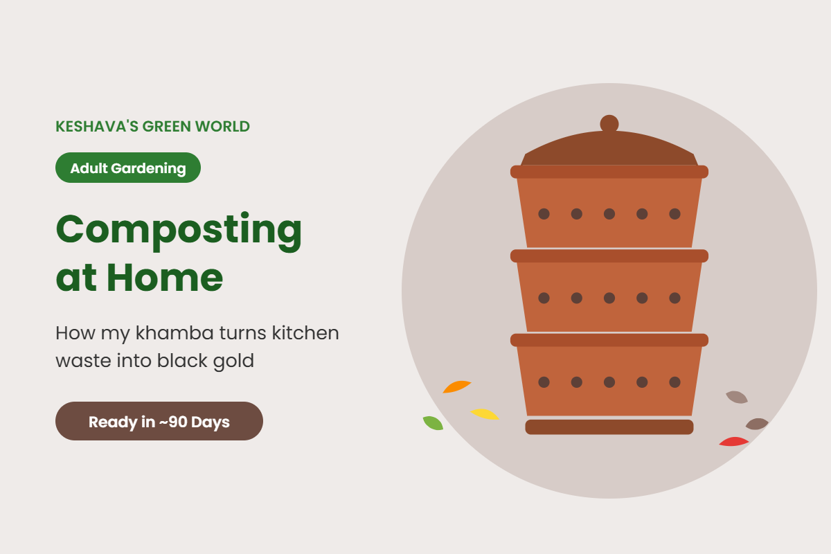 Khamba terracotta composter for composting at home